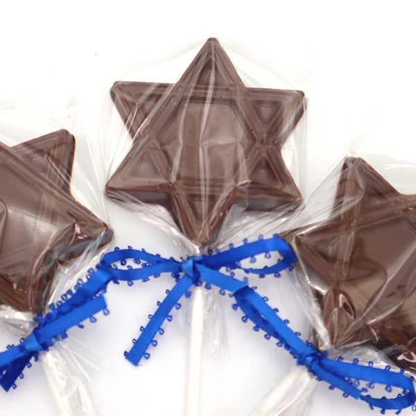 12 Star of David Chocolate Chanukah Hanukkah Lollipops