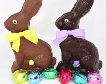 SOLID Lily Easter Bunny Chocolate Milk, Dark or White Chocolate