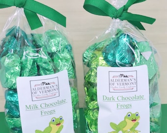 Half Pound of Milk or Dark Chocolate Frogs Individually Wrapped