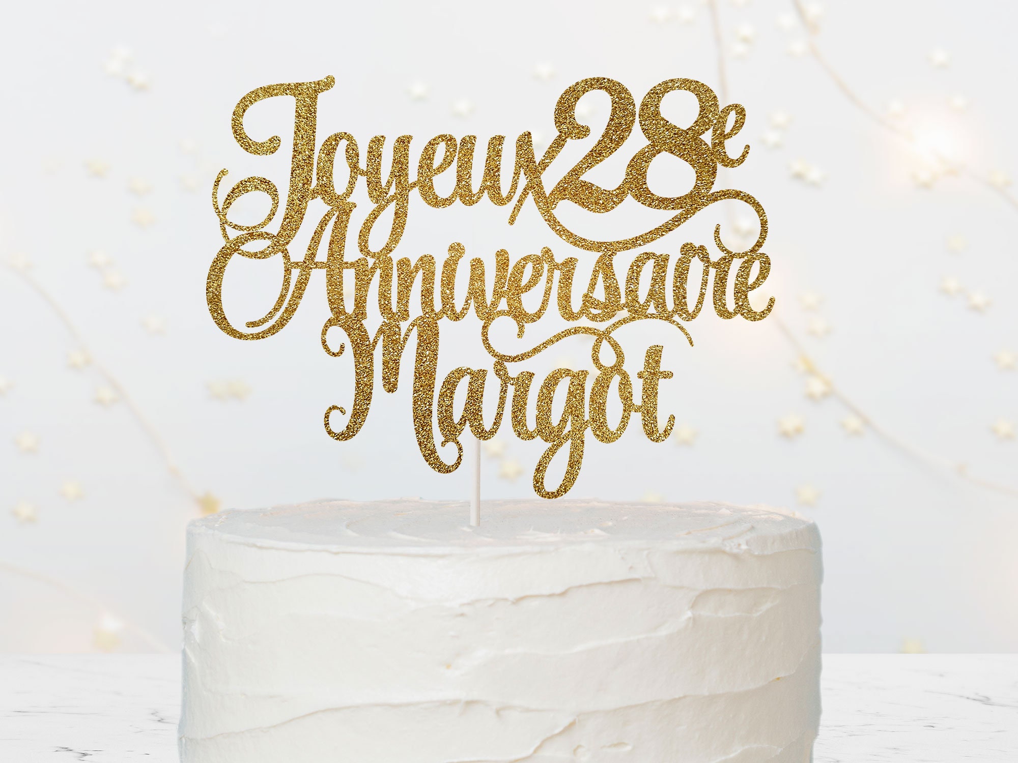 Joyeux Anniversaire Custom Cake Topper Etsy Ireland