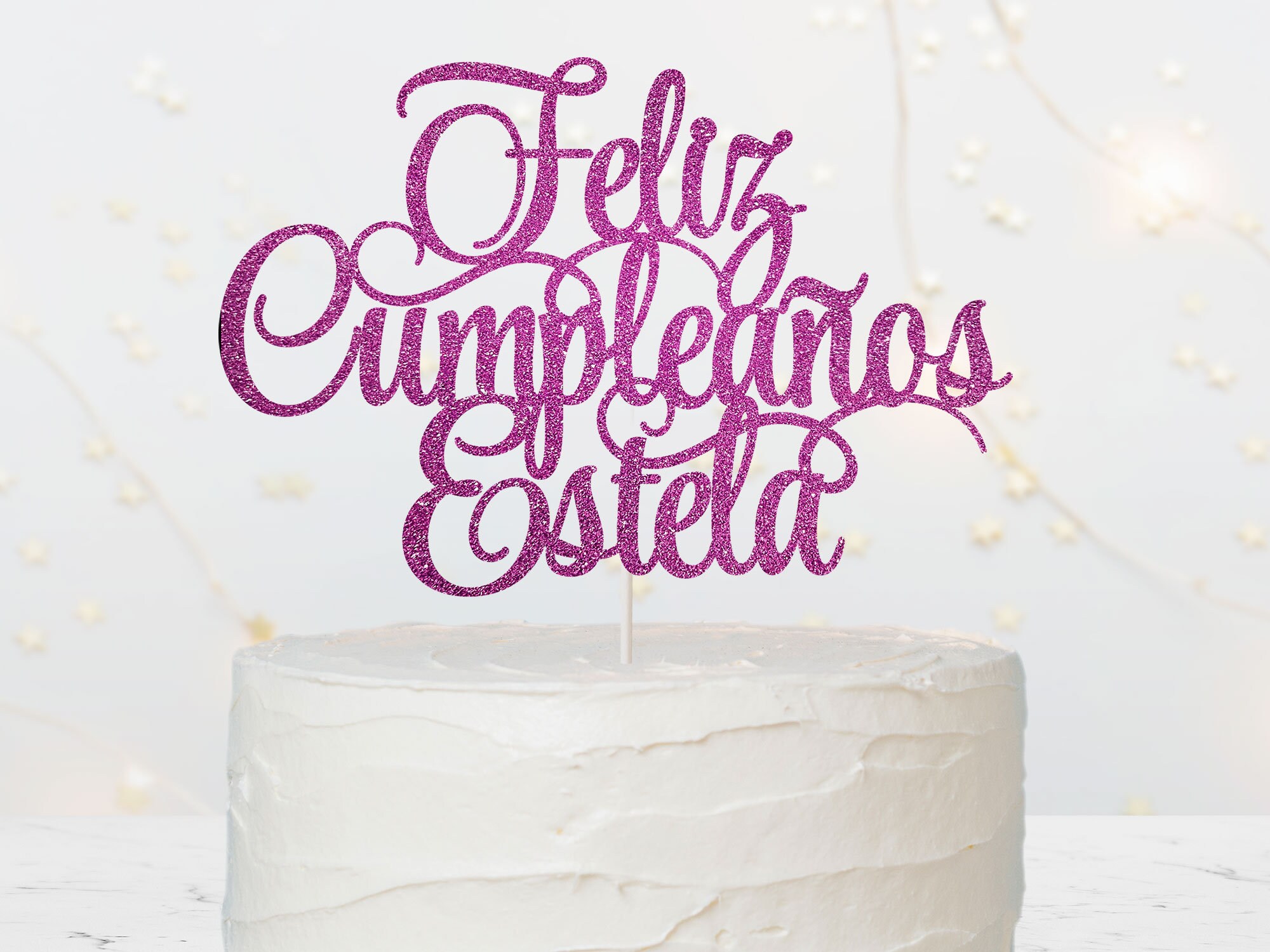 Custom Feliz Cumpleaños Cake Topper Spanish Birthday Cake Etsy Canada