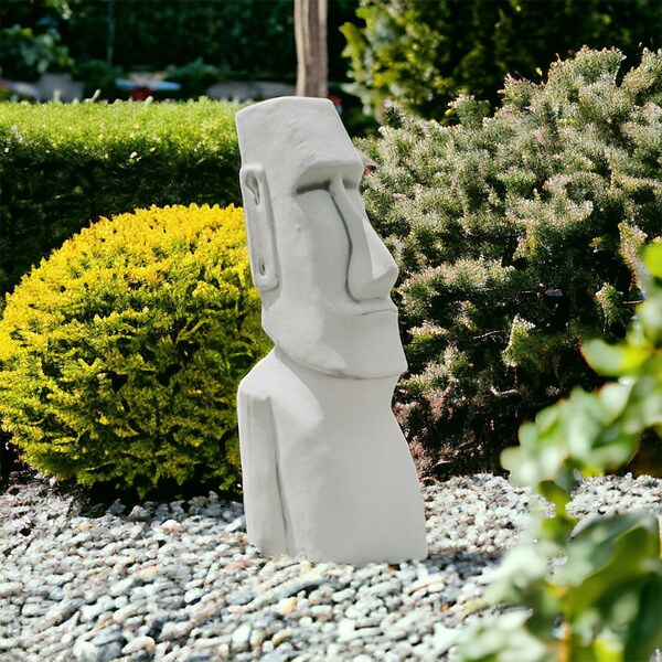 Plastik Moai Kopf Osterinsel Statue Große Moai Skulptur Außenverzierung