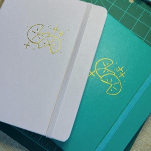 Gold Foil Dotted Line Bullet Journal | Notebook with Gold Accents for Artists, Planning, and Writing