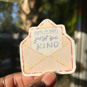 Pegatina para sobre "Sé amable" / Pegatina inspiradora para cartas, diarios, portátiles y botellas de agua / Regalo de afirmación positiva