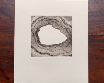 Oxidation print - etching, sepia