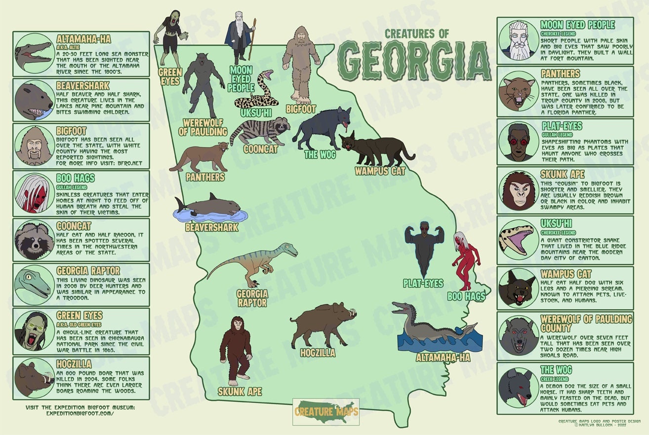 Art Print Cryptids and Creatures of Etsy