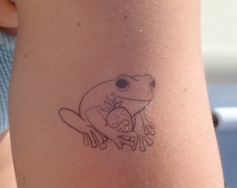 Cute little frog tattoo by Meg fyp frog frogtattoo kawaiitattoos   TikTok