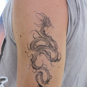 Flow State Temporary Tattoo -japanese style dragon-