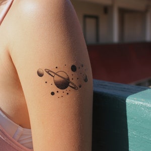 Mini Planets Temporary Tattoo