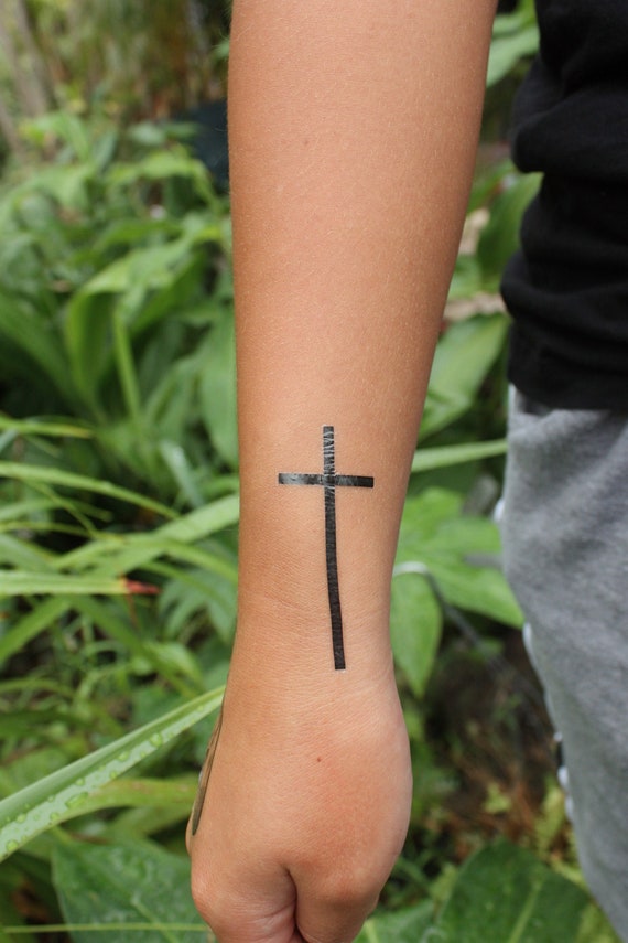 Cross Temporary Tattoo Etsy