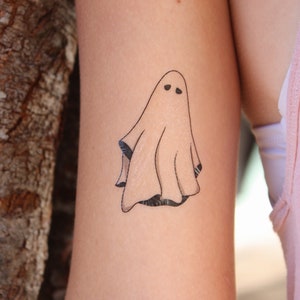 Supersweet Tattoos  Coffee on Instagram Boo Youve been spooked by a  super cute ghost Tattoo by Artist Phil saltandnail  book using link  in bio     ghosttattoo