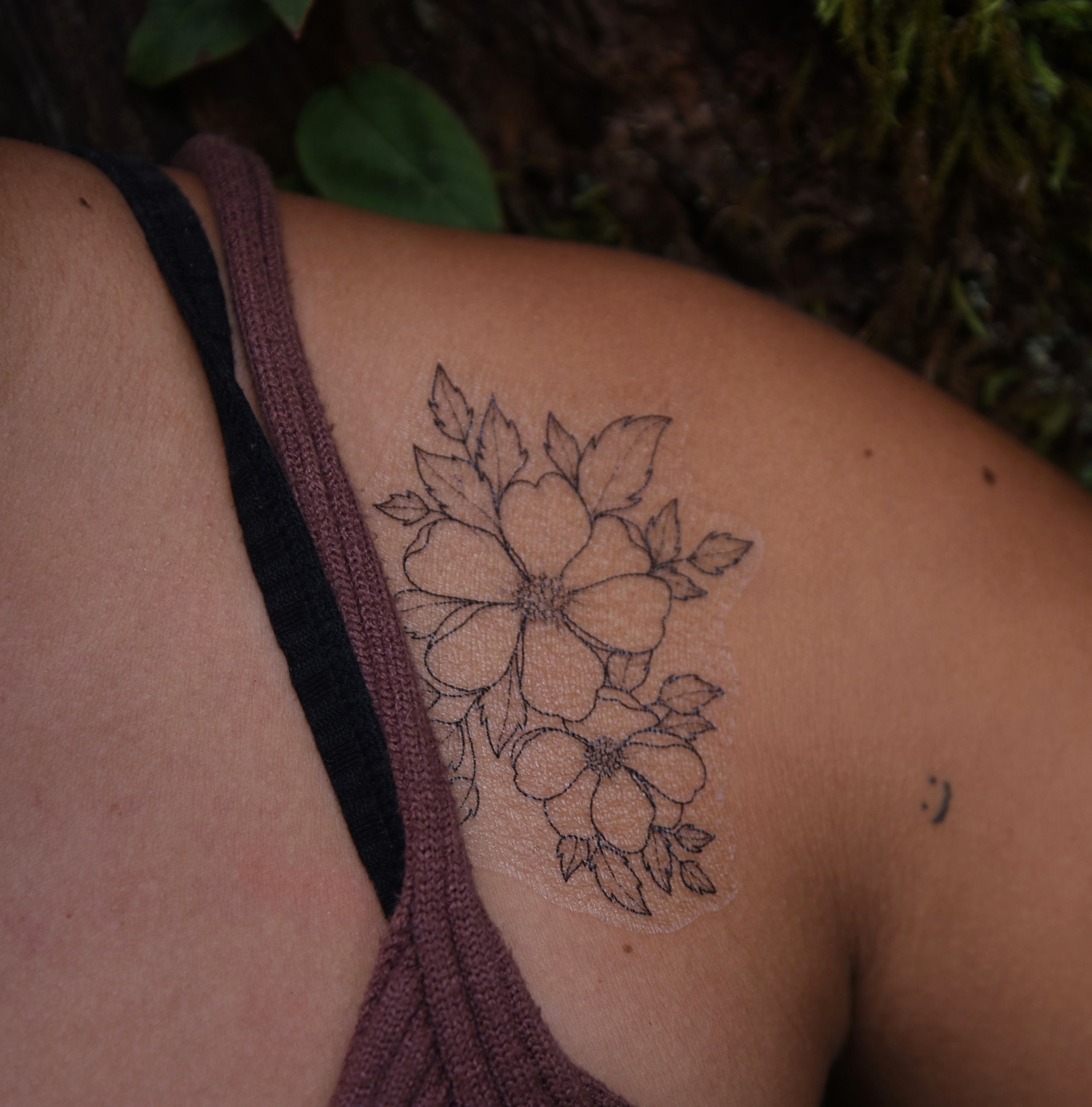 Les Fleurs Temporary Tattoo two Flowers - Etsy Canada Les Fleurs Temporary Tattoo two Flowers - Etsy Canada