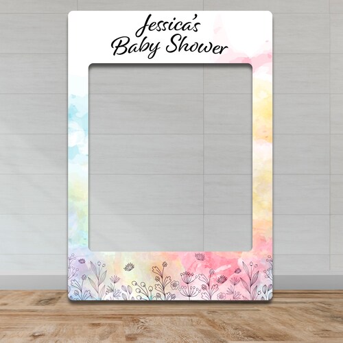 Customisable Baby Shower Selfie Frame Etsy UK