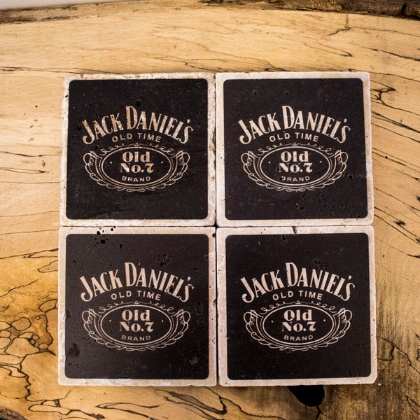 Stone Coasters: Jack Daniels Collection (Set Of 4) | Drinks Coasters