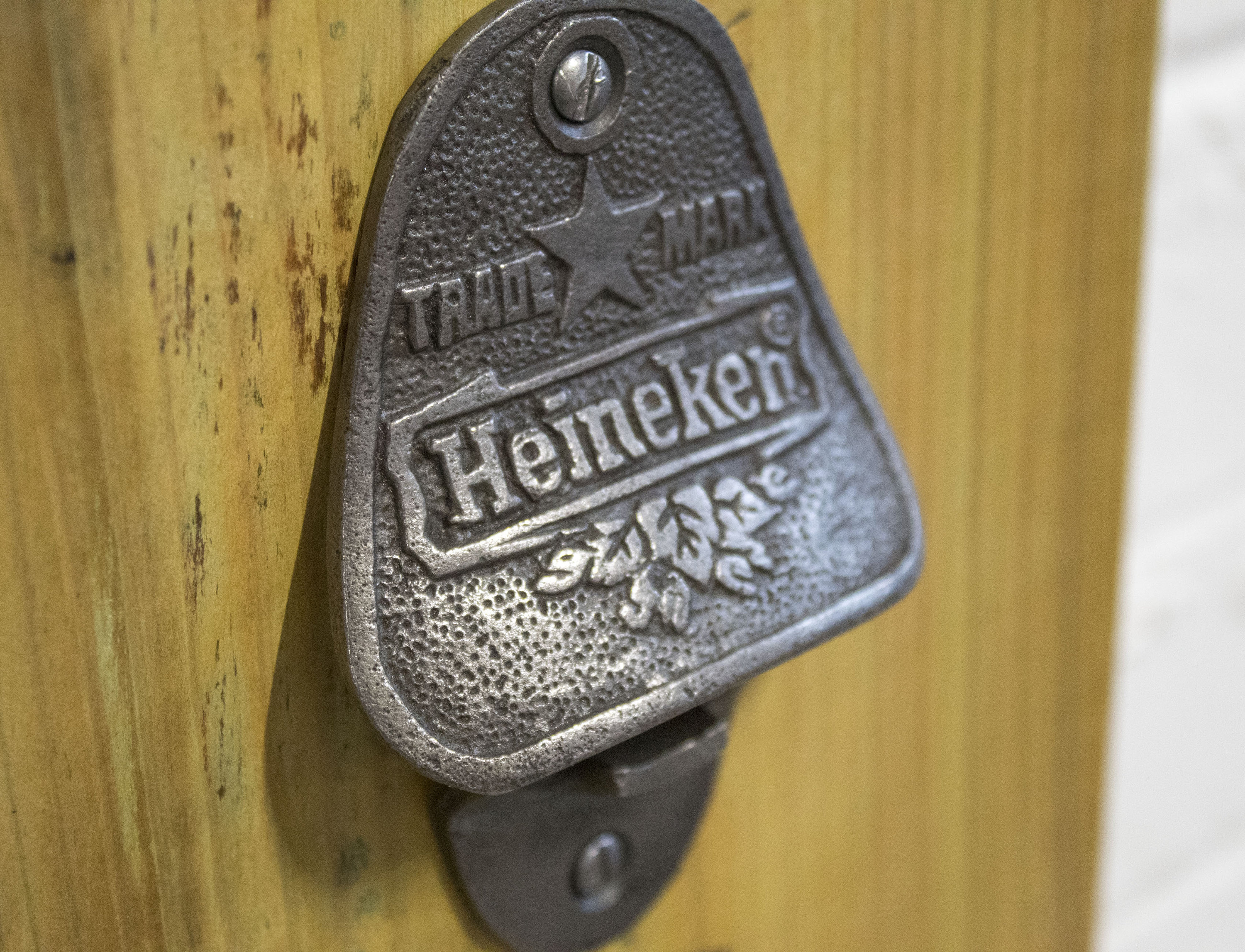 Heineken Wall Mounted Bottle Opener Rustic Hand Made House Etsy