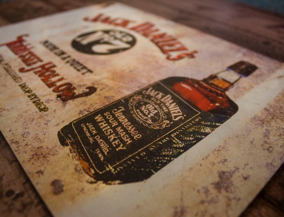 Jack Daniels Whiskey Metal Sign: Retro Rusted Effect Bar Decor - Etsy