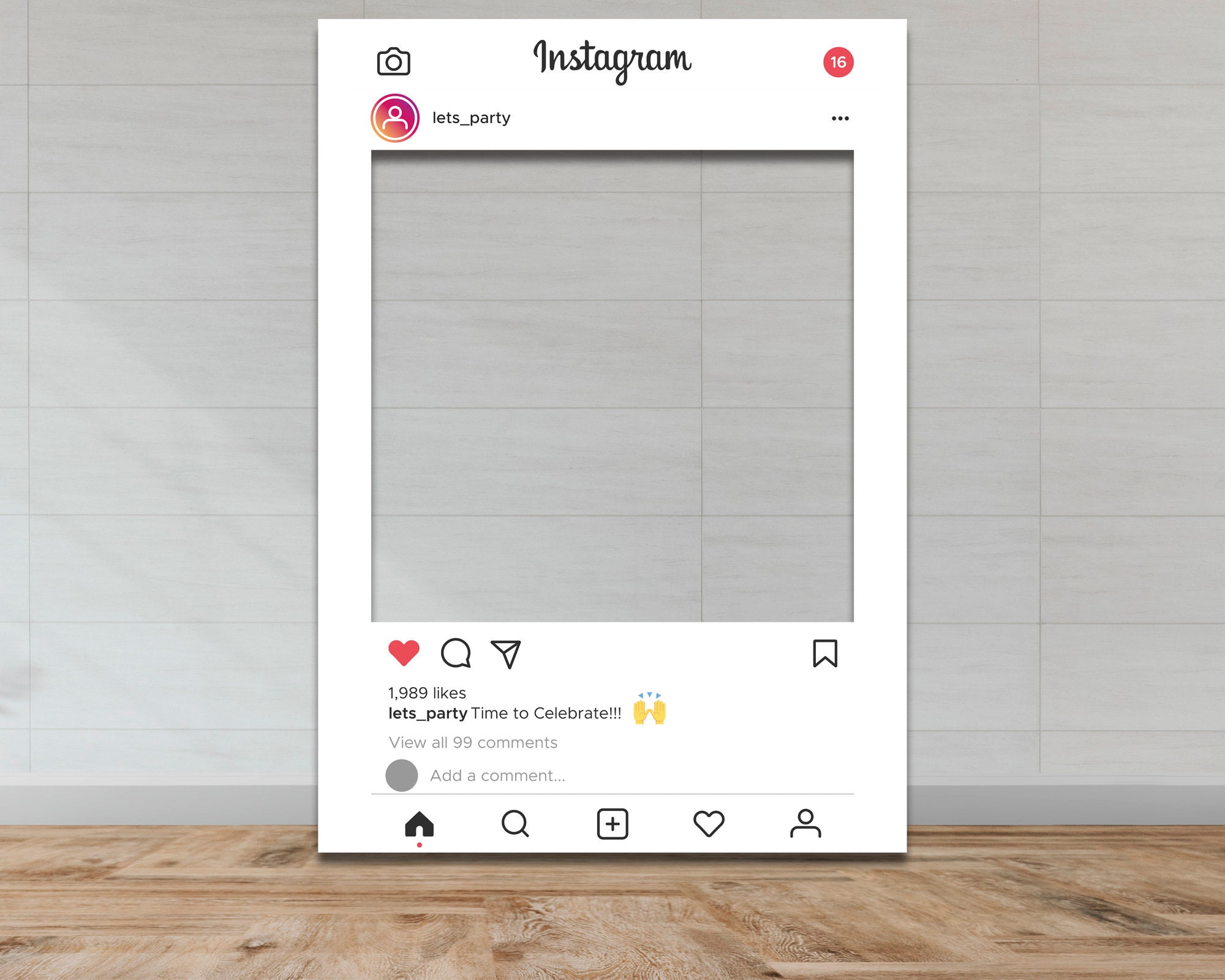 Customisable Instagram Selfie Frame Etsy