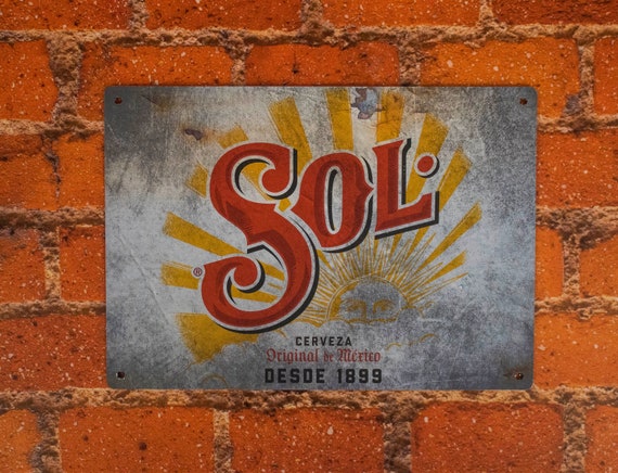 SOL Lager Metal Signs Vintage Retro Plaques Garage Shed Mancave Beer Tin Sign UK 