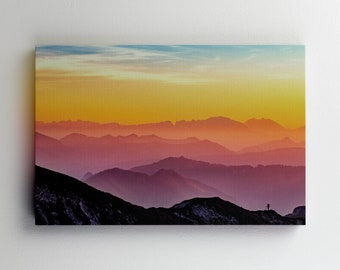 Art Canvas Print | Wall Art | Pastel Mountains