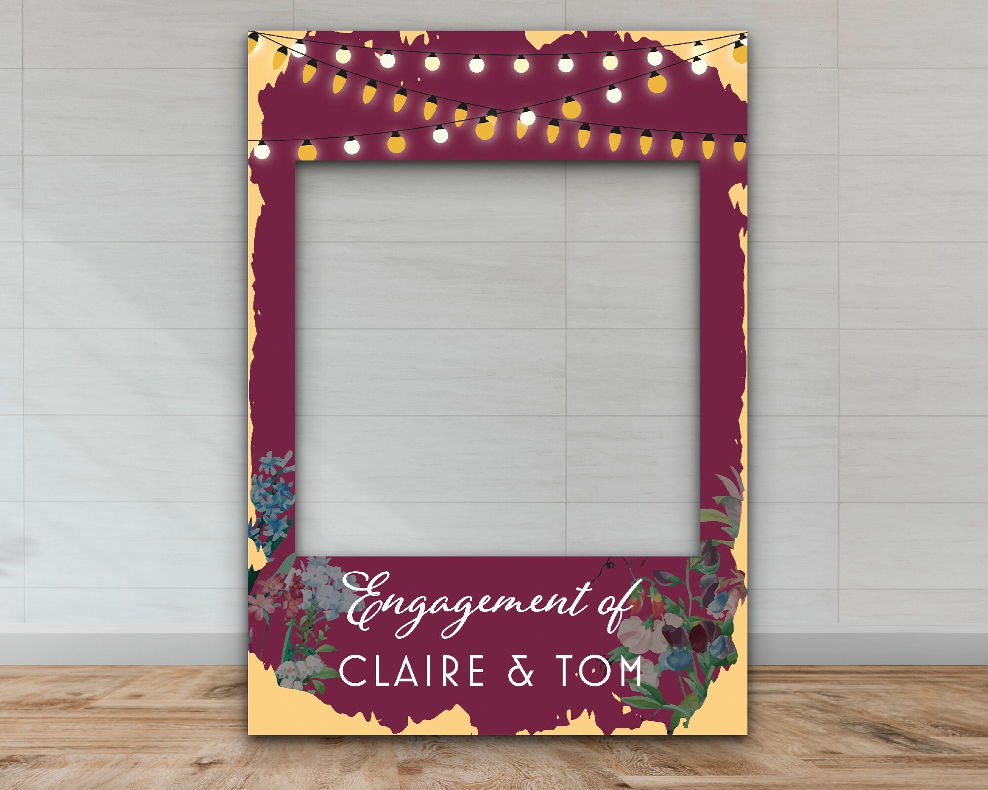 Customisable Engagement Party Selfie Frame Etsy UK