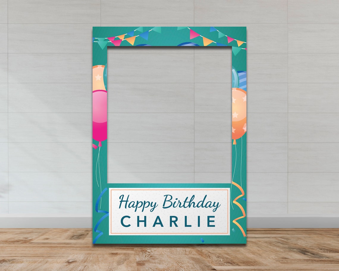 Customisable Birthday Selfie Frame Etsy UK