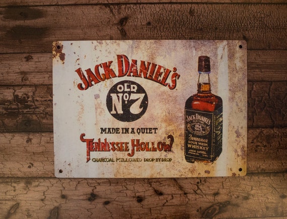 JACK DANIELS Bourbon retro vintage metal wall sign plaque pub home bar man cave 