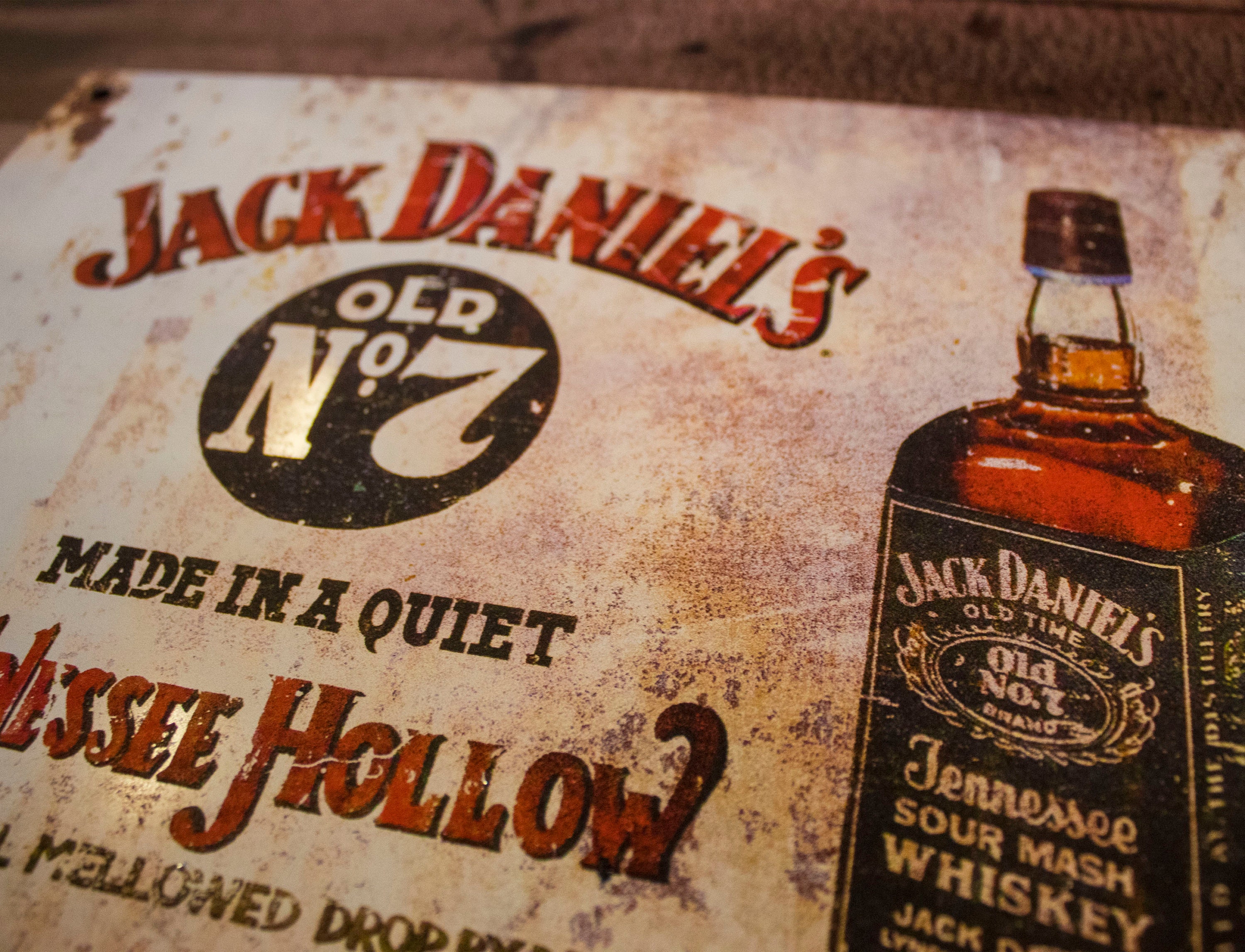 Jack Daniels Whiskey Metal Sign: Retro Rusted Effect Bar Decor - Etsy