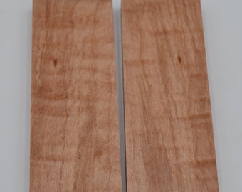 Stabilized Curly Maple Knife Scales, Bookmatched, 3/8" x 1-7/8" x 6" - Set of 2
