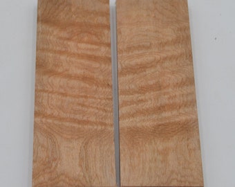 Curly Maple Knife Scales, Bookmatched, 3/8" x 2" x 6" - Set of 2