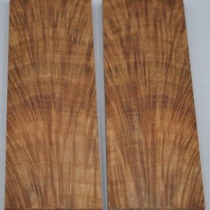 Casquillos para cuchillos de roble blanco estabilizado, con bordes a juego, 5/16" x 2" x 6" - Juego de 2