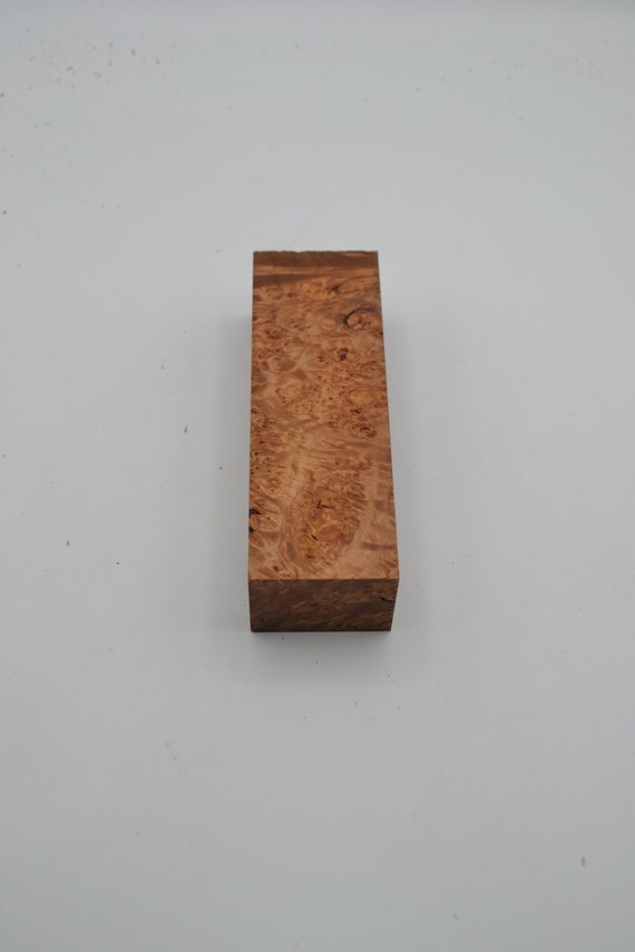 Stabilized Maple Burl Knife Handle Block 11/2 X Etsy