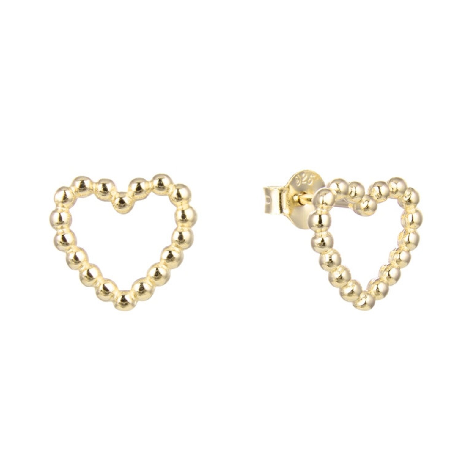 18k Gold Plated Heart Earrings. Heart Earrings. Fine Jewelry. Dainty