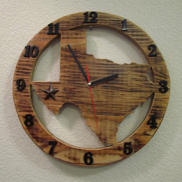 Texas Large Round Clock