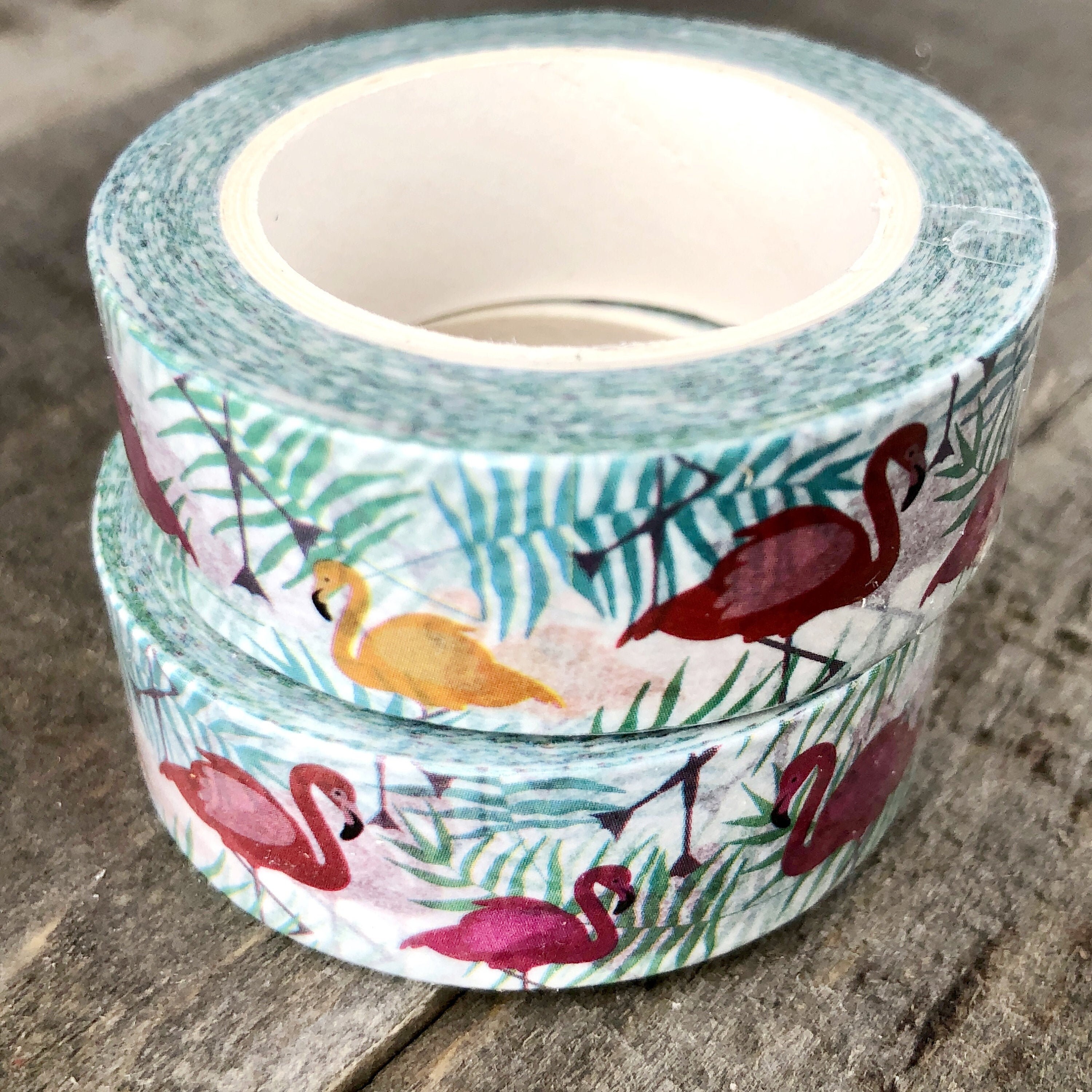 Flamingo Tropical Washi Tape 15mm X 10m Roll Summer Pink Etsy UK