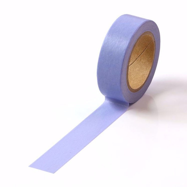 Lilac Periwinkle Washi Tape 15mm X 10m Roll, Solid Color Cornflower Blue  Plain Paper Tape Very Peri 