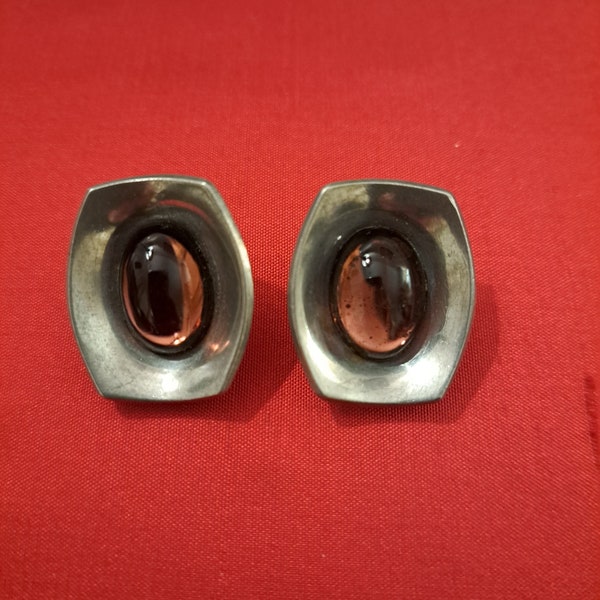 Boucles D'oreilles Clip Vintage En étain - Jorgen Jensen - Denmark 57