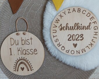 Holzschilder "Einschulung"