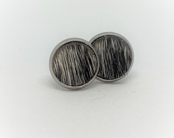 Cowhide Earrings Etsy