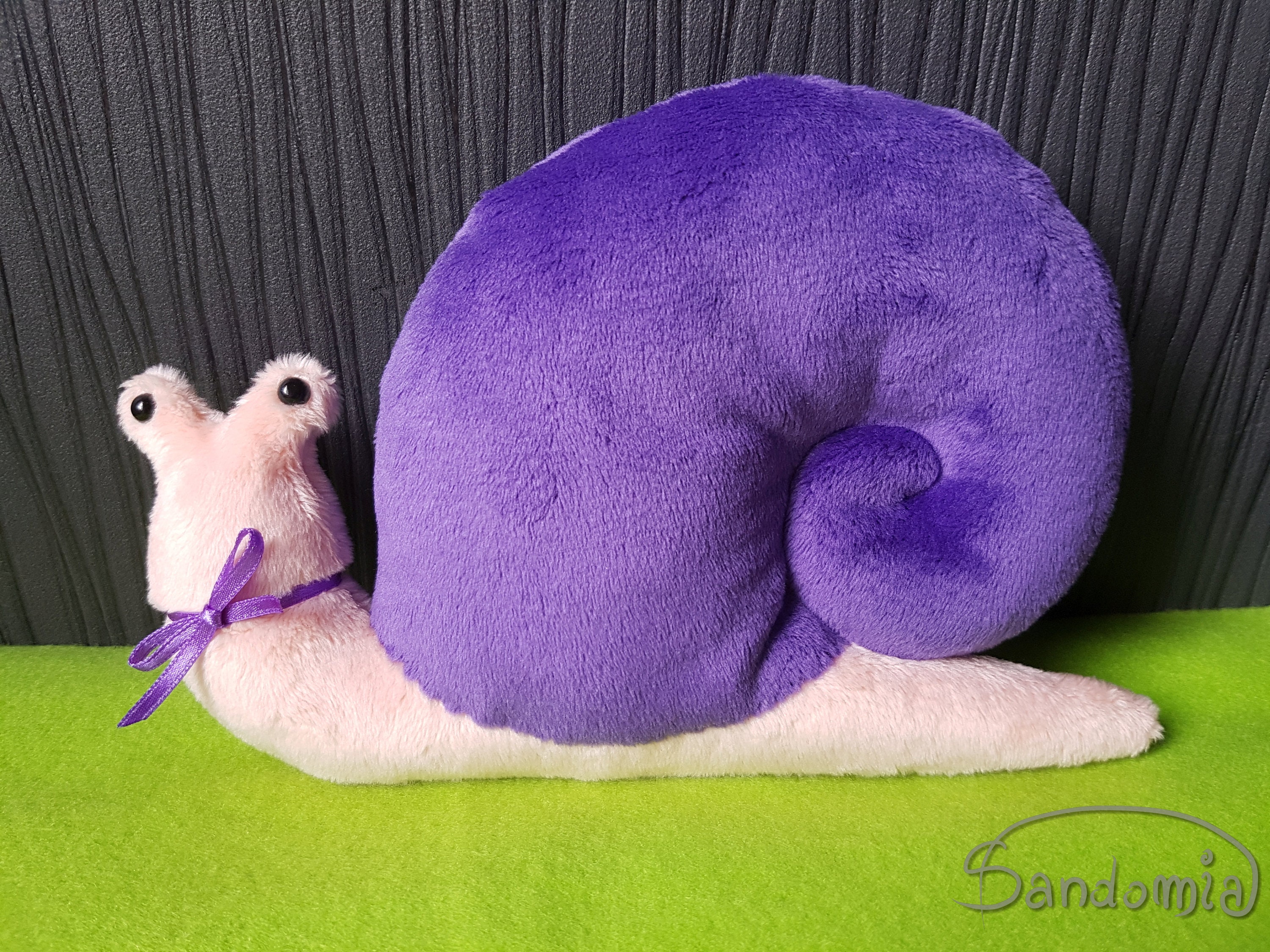 Snail Plush Fluffy Animal Gastropod BeigePurple HandMade Etsy