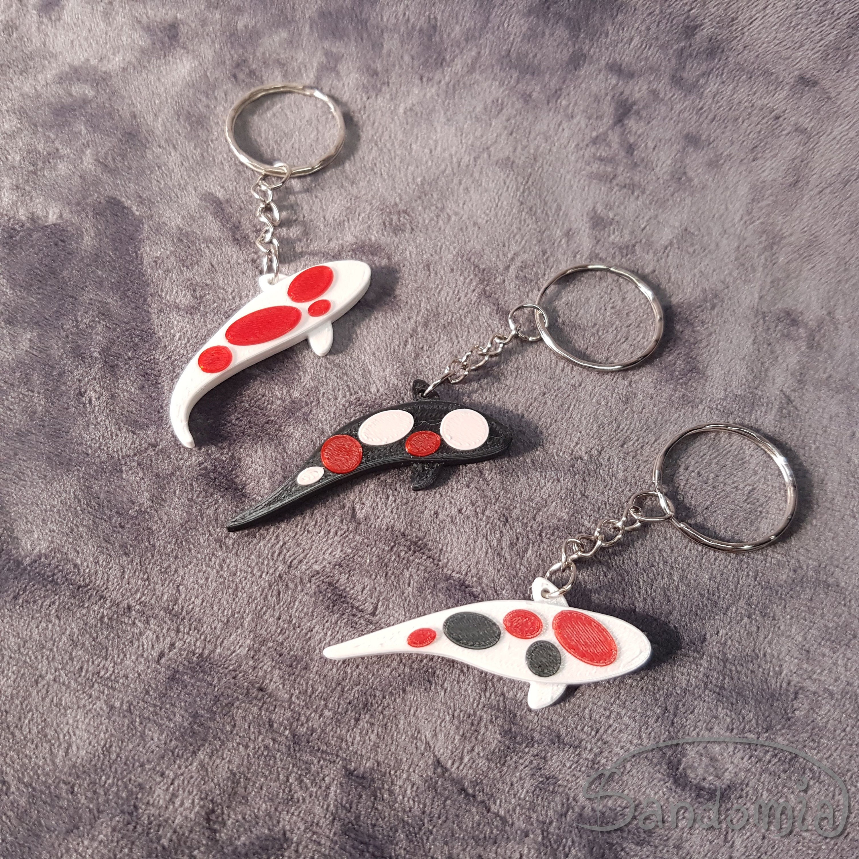 NUOBESTY Koi-vis Sleutelhanger, Schattige Karper Sleutelhanger Voor
