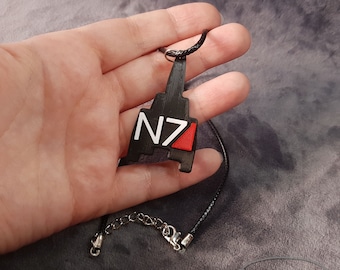 N7 - Símbolo de Normandía - Collar - Inspirado en MASS EFFECT - 3D - Hecho a mano