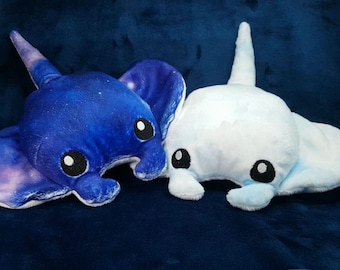 Manta raya - Galaxia - Stingray - Lindo Cuddly - Pescado - Mobulidae - Peluche - Hecho a mano