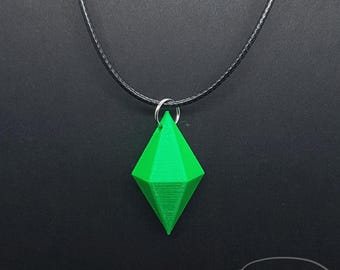 Plumbob - Inspirado en LOS SIMS - Collar - 3D - Hecho a mano