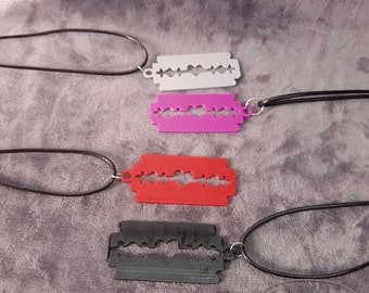 Hoja de afeitar - Collar - Emo - 3D HandMade