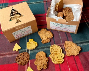 Christmas Cookies for Dogs - Christmas Treats for Puppies, Christmas Treats for Dogs, Holiday Dog Treats, Organic Christmas Cookies for Dogs