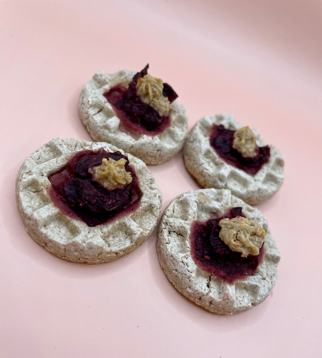 Cranberry Waffles Waffles for Bunnies, Waffles for Guinea Pigs, Small