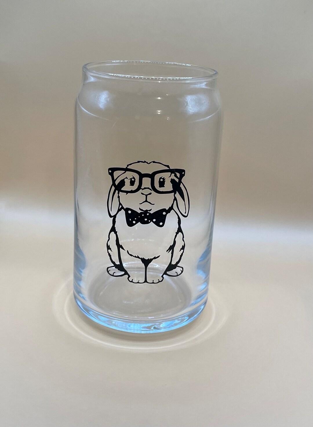 Nerdy Bunny Beer Can Glass Smart Rabbit Themed Coffee Glass, Easter ...
