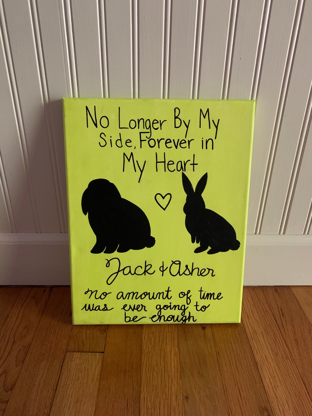 Pet Memorial Painting Rabbit Memorial Painting Custom Etsy
