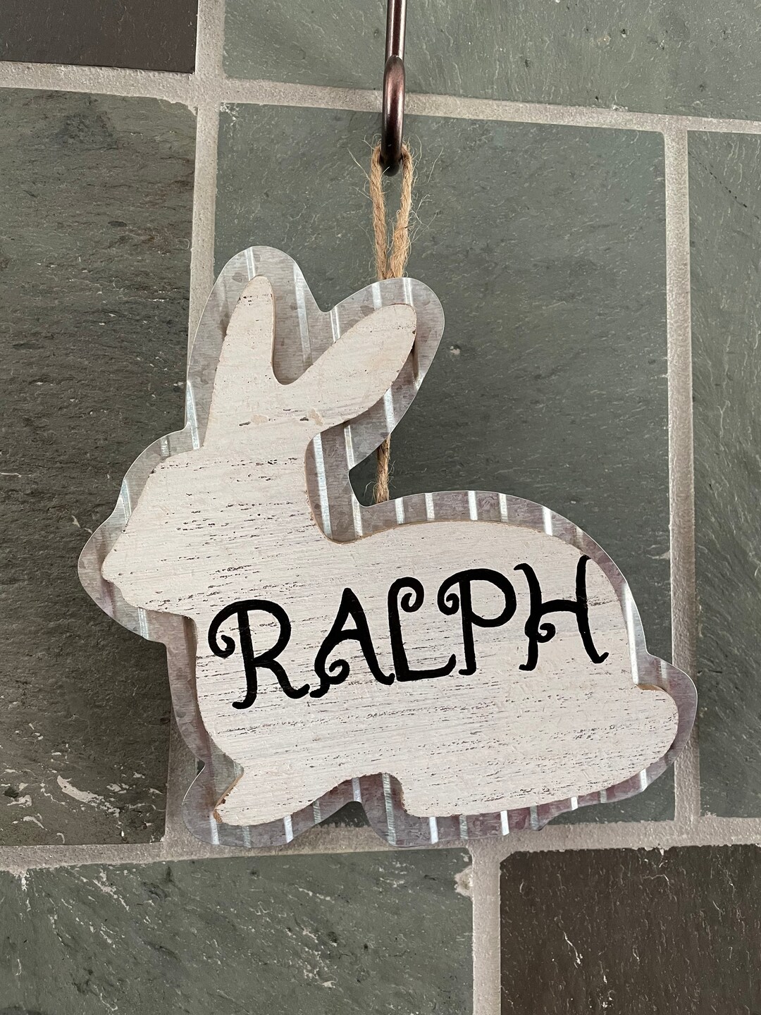 Custom Bunny Name Sign, Spring Rabbit Name Sign, Easter Bunny ...