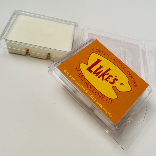 Luke’s Diner Wax Melts, Luke’s Coffee Scented Wax Melts, Gilmore Girls Soy Wax Melts, Luke’s Diner Logo Inspired Wax Melts